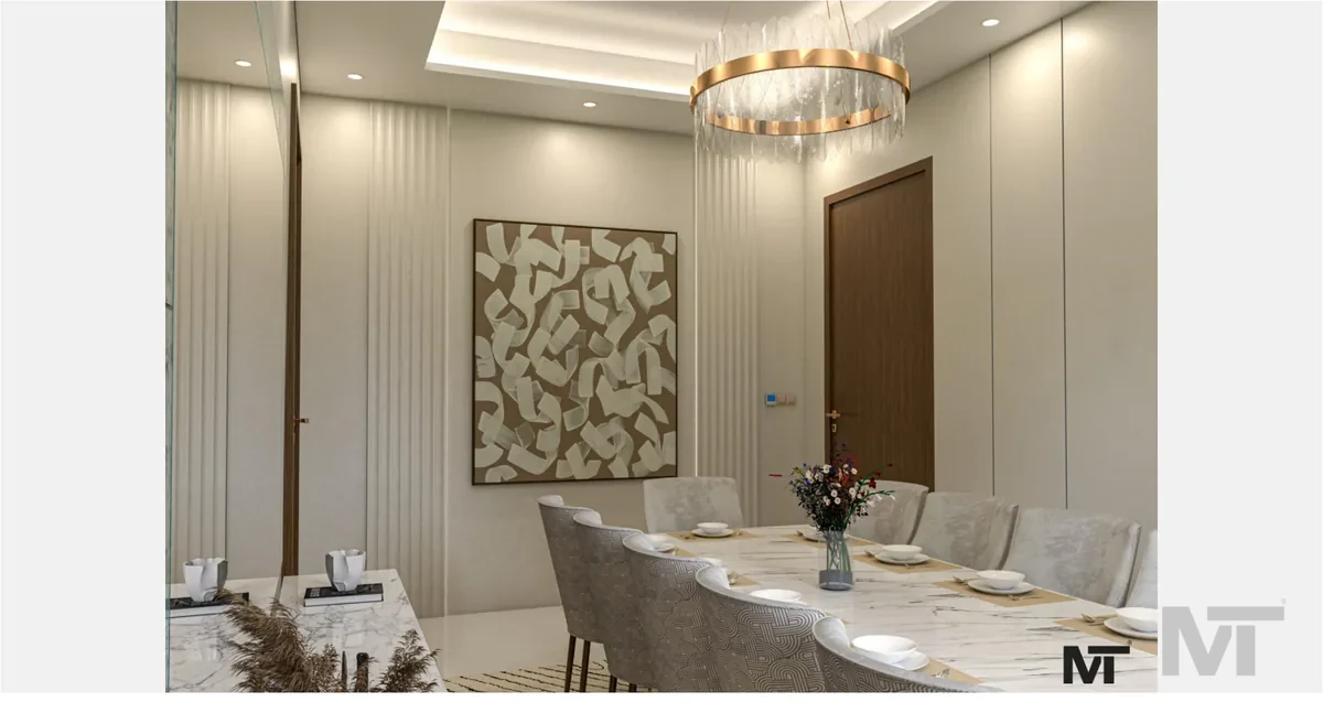 غرفة طعام فاخرة - منظور التصميم رقم 5