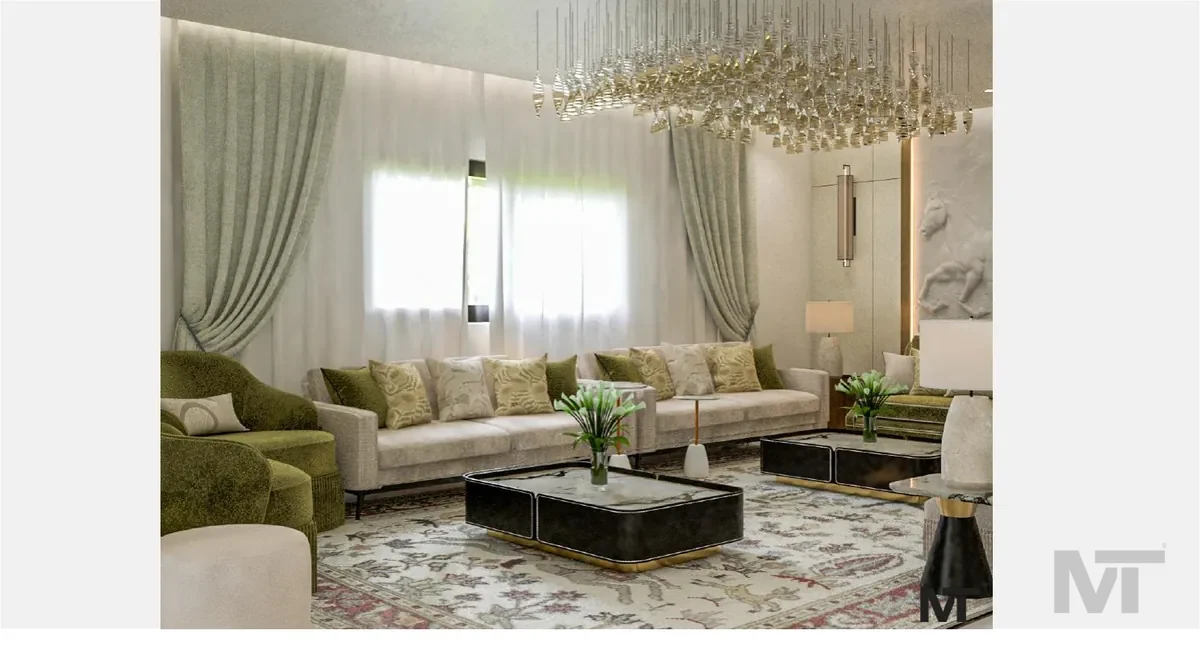مجلس كلاسيكي باللون الزيتوني - منظور التصميم رقم 3