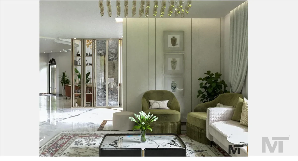 مجلس كلاسيكي باللون الزيتوني - منظور التصميم رقم 4